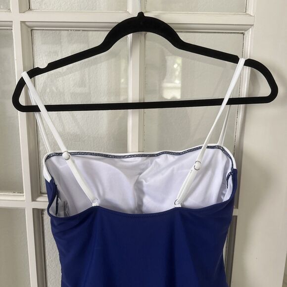 Blue One Piece Swimsuit Tummy Control Women's Large Bathing Suit - Picture 4 of 9